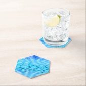 Dessous-de-verre En Papier Eau Abstraite moderne Eté Psychedélique Trippy (En situation)