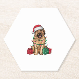 Dessous-de-verre En Papier Éclairage de Noël chapeau berger anatolien Chien C