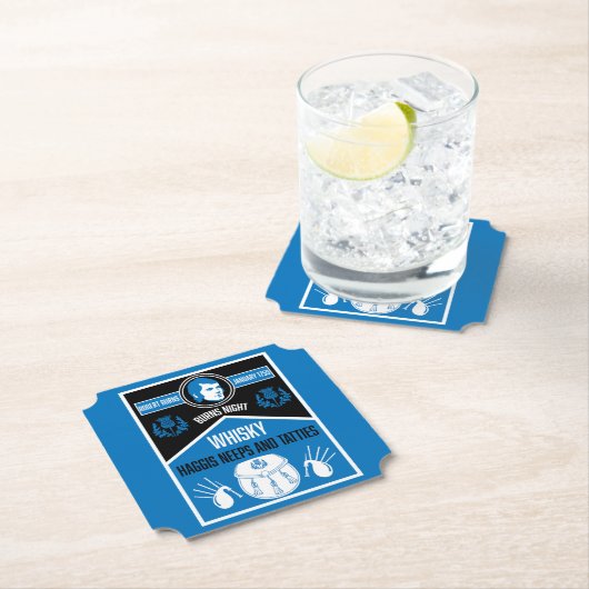 Dessous-de-verre En Papier Ecosse Burns Night (En situation)