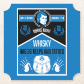 Dessous-de-verre En Papier Ecosse Burns Night (Devant)