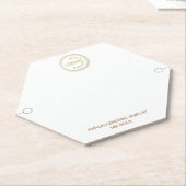 Dessous-de-verre En Papier Écran simple bracelet avec logo sur blanc (Incliné)