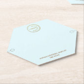 Dessous-de-verre En Papier Écran simple bracelet avec logo sur bleu clair (Incliné)