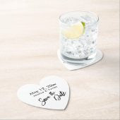 Dessous-de-verre En Papier Écriture manuscrite Typographie noir et blanc Enre (En situation)