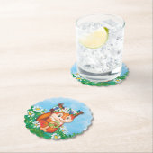 Dessous-de-verre En Papier écureuil orange (En situation)