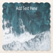 Dessous-de-verre En Papier Effondrement des vagues océaniques (Devant)