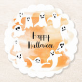 Dessous-de-verre En Papier Éffrayant un premier anniversaire d'Halloween (Devant)