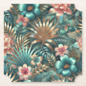 Dessous-de-verre En Papier Élégance Tropicale (Devant)