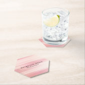 Dessous-de-verre En Papier Élégant Arrière - plan rose clair (En situation)