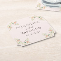 Élégant floral rococo aquarelle mariage