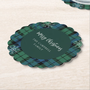 Dessous-de-verre En Papier Elégant Paid Rustique Campbell Tartan