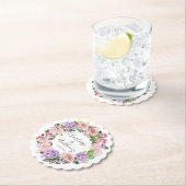 Dessous-de-verre En Papier Élégant papillon floral mariage de printemps (En situation)