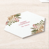 Dessous-de-verre En Papier Élégant Pins à fleurs aquarelle (Incliné)