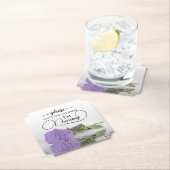 Dessous-de-verre En Papier Élégant Rose de lavande ne prenez pas mon Mariage (En situation)