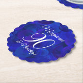 Dessous-de-verre En Papier Elégant Royal Blue 90 et fête d'anniversaire sans (Incliné)