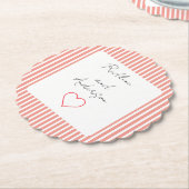 Dessous-de-verre En Papier Elegant Tangerine Wedding (Incliné)