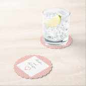 Dessous-de-verre En Papier Elegant Tangerine Wedding (En situation)