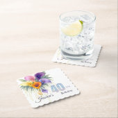 Dessous-de-verre En Papier Elégante Calla Lily 40e anniversaire Jalon (En situation)