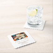 Dessous-de-verre En Papier Elégante Fleurs tropicales Mme M. Floral Mariage (En situation)