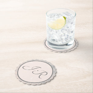 Dessous-de-verre En Papier Elégante pêche monographique et gris