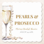 Dessous-de-verre En Papier Elégante perles d'or et Fête des mariées de poursu<br><div class="desc">Voici notre Dessous de verre en papier Carré Elegant Gold Pearls et Prosecco Fête des mariées, un ajout élégant à votre célébration. Ornés d'accents dorés chatoyants et de perles délicates, ces dessous de verre dégagent raffinement et charme. Parfait pour protéger vos tables tout en ajoutant une touche d'élégance à votre...</div>
