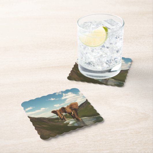 Dessous-de-verre En Papier Eléphant (En situation)