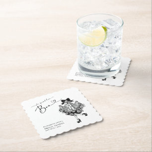 Dessous-de-verre En Papier Elle a trouvé sa Boo fantôme floral Baby Shower de