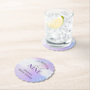 Dessous-de-verre En Papier Elle est sur le nuage 9 Fête des mariées Décor Dre