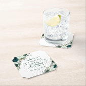 Dessous-de-verre En Papier Emerald Green Roses ne prend pas mon Mariage de bo (En situation)