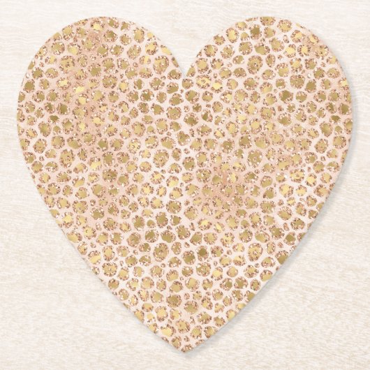 Dessous-de-verre En Papier Empreinte de léopard de la Parties scintillant d'o (Devant)