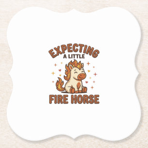 Dessous-de-verre En Papier En attente d'un petit cheval de feu Vintage Baby S