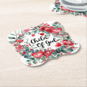 Dessous-de-verre En Papier Enfant De Dieu (Incliné)