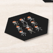 Dessous-de-verre En Papier Enfants Dansant Skeleton Halloween (Incliné)