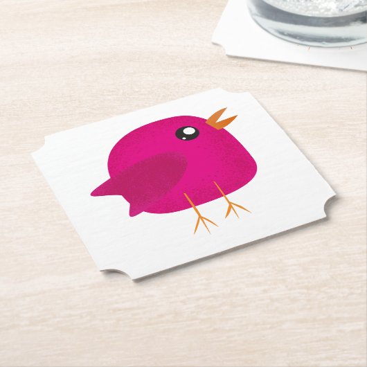 Dessous-de-verre En Papier Enfants mignonette birdy (Incliné)