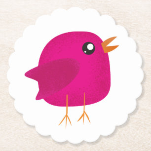 Dessous-de-verre En Papier Enfants oiseau mignon