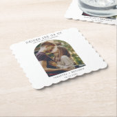 Dessous-de-verre En Papier Enregistrer le Faire-part Mariage de conservation (Incliné)