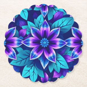 Dessous-de-verre En Papier Ensemble de dessous de verre camouflage turquoise
