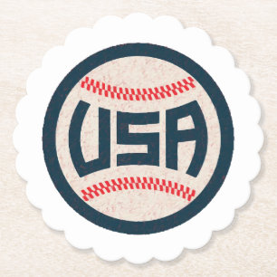 Dessous-de-verre En Papier Équipe de baseball USA