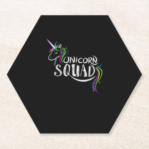 Dessous-de-verre En Papier Équipe de licorne cool _ Équipe équestre magique d