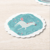 Dessous-de-verre En Papier Équipe de licorne magique (Incliné)
