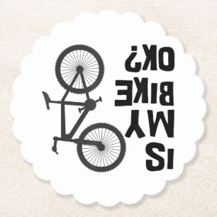 Dessous-de-verre En Papier Est Mon Vélo OK Funny VTT