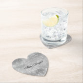 Dessous-de-verre En Papier Étincelle d'Argent Romantique (En situation)