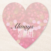 Dessous-de-verre En Papier Étincelle rose (Devant)