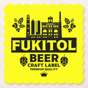 Dessous-de-verre En Papier Étiquettes de bière artisanale amusant