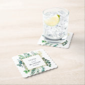 Dessous-de-verre En Papier Eucalyptus Botanical Greenery Leaves Wedding (En situation)