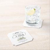 Dessous-de-verre En Papier Eucalyptus Bouquet Ne prenez pas mon Mariage de bo (En situation)