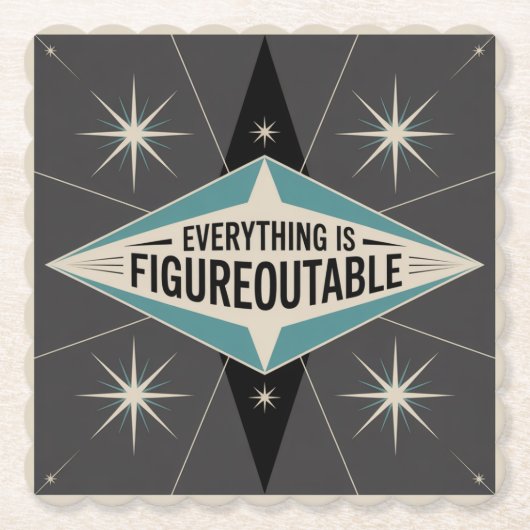 Dessous-de-verre En Papier Everything Is Figureoutable (Devant)