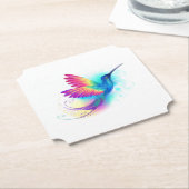 Dessous-de-verre En Papier Exotic Rainbow Hummingbird (Incliné)