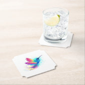 Dessous-de-verre En Papier Exotic Rainbow Hummingbird (En situation)