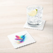 Dessous-de-verre En Papier Exotic Rainbow Hummingbird (En situation)