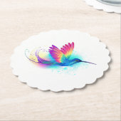 Dessous-de-verre En Papier Exotic Rainbow Hummingbird (Incliné)